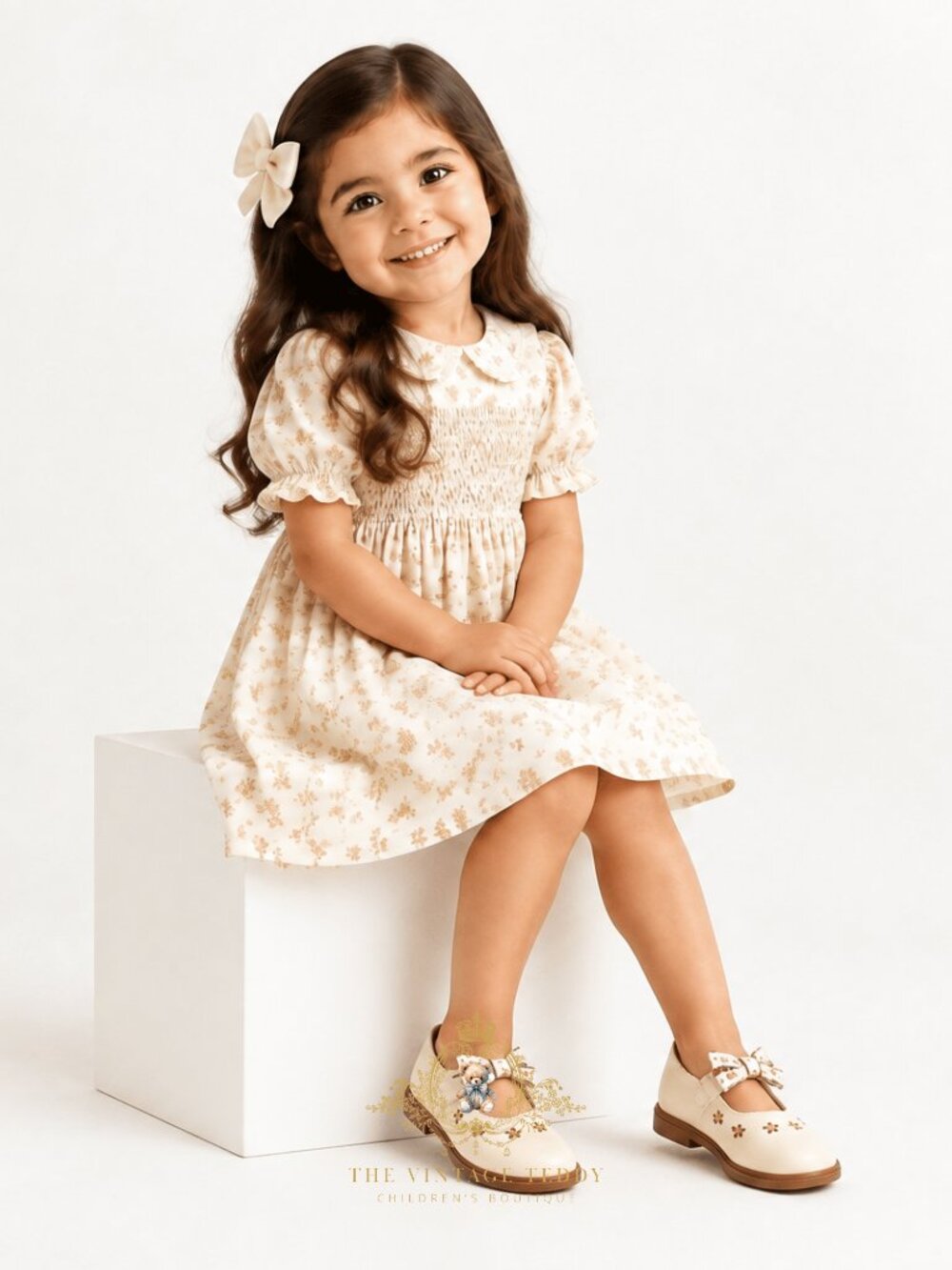 NWT Sweet Mary Jane Flats for Little Girls Children's Shoes Floral Embroidery 9